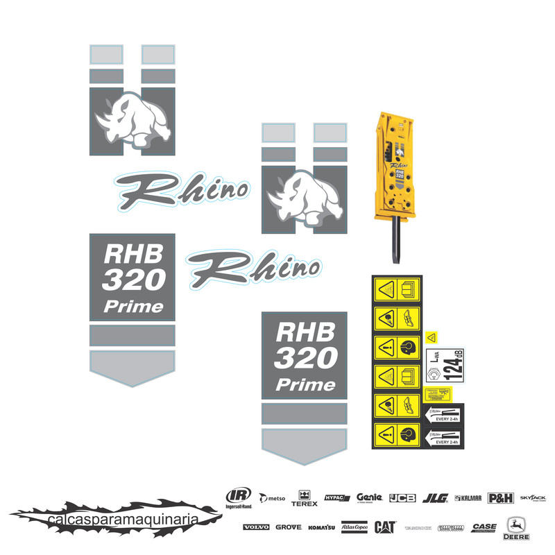 JUEGO DE CALCAS DE RESTAURACION PARA RHINO RHB320