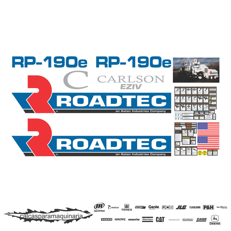 JUEGO DE CALCAS DE RESTAURACION PARA ROADTEC RP190E