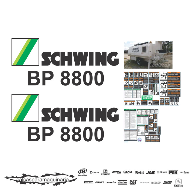JUEGO DE CALCAS DE RESTAURACION PARA SCHWING BP8800