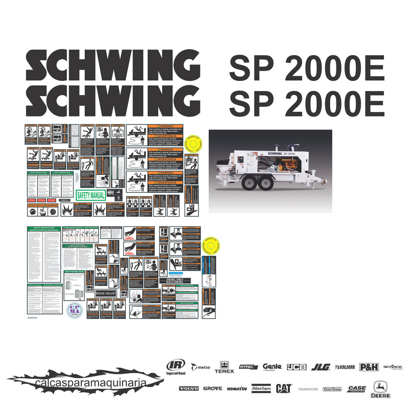 JUEGO DE CALCAS DE RESTAURACION PARA SCHWING SP2000E