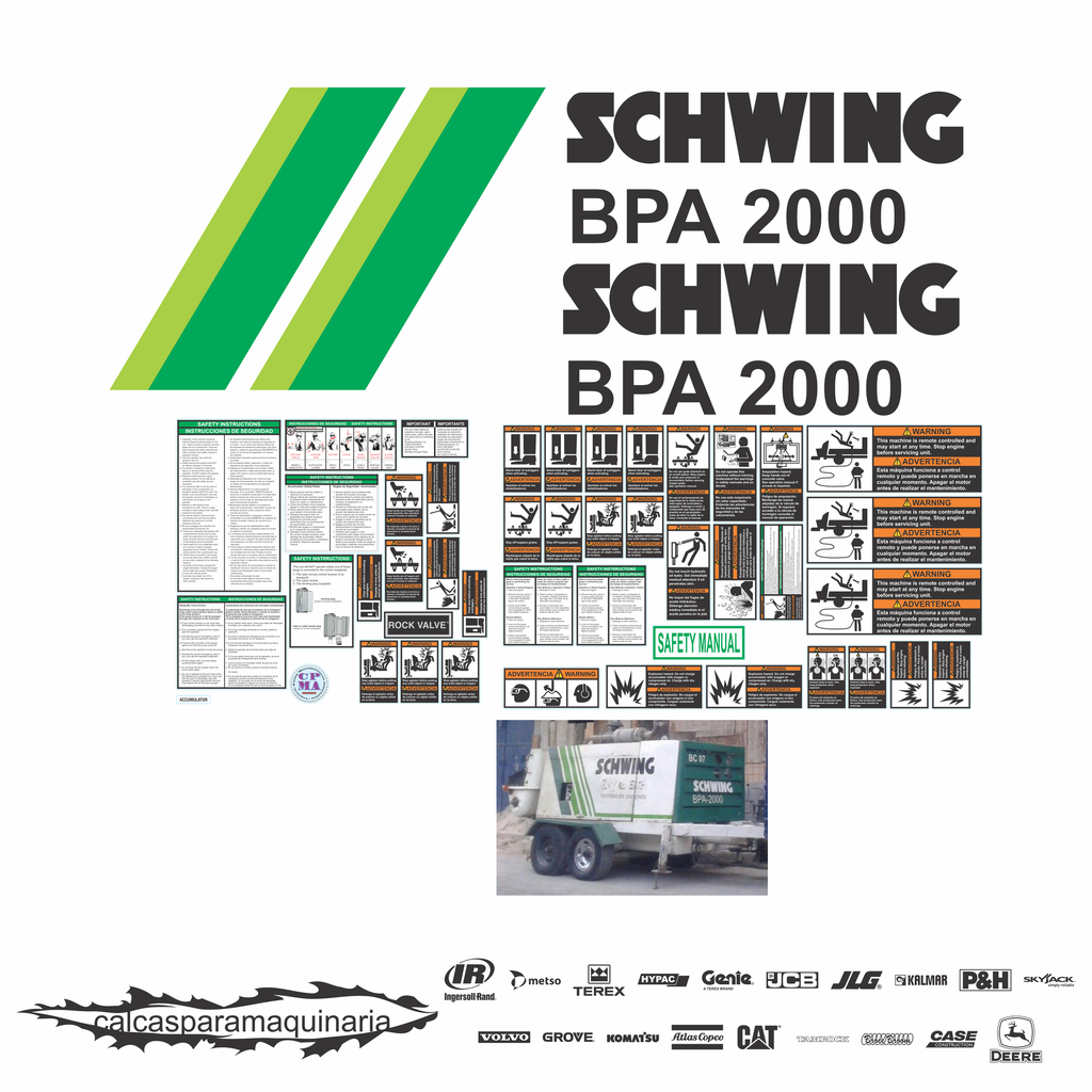 JUEGO DE CALCAS DE RESTAURACION PARA SCHWING BPA2000