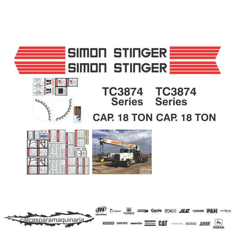 JUEGO DE CALCAS DE RESTAURACION PARA SIMON STINGER TC3874