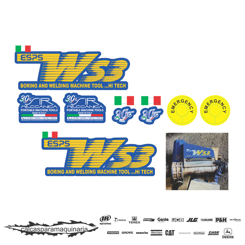 JUEGO DE CALCAS DE RESTAURACION PARA SIR MECCANICA WS3