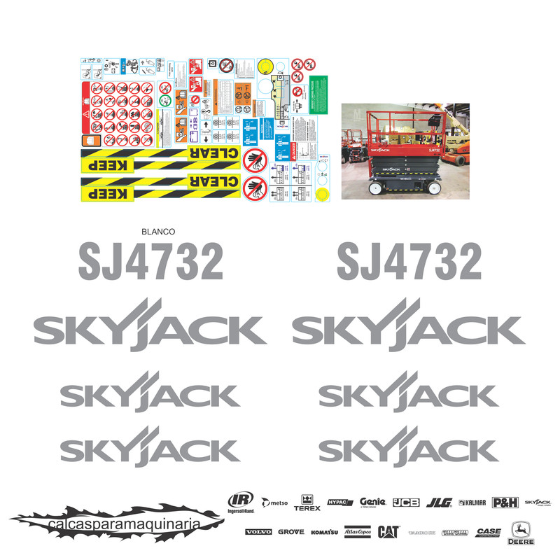 JUEGO DE CALCAS DE RESTAURACION PARA SKYJACK SJ4732 NVO