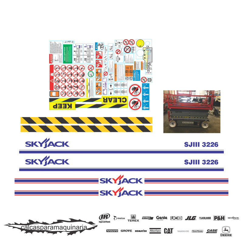 JUEGO DE CALCAS DE RESTAURACION PARA SKYJACK SJIII3226