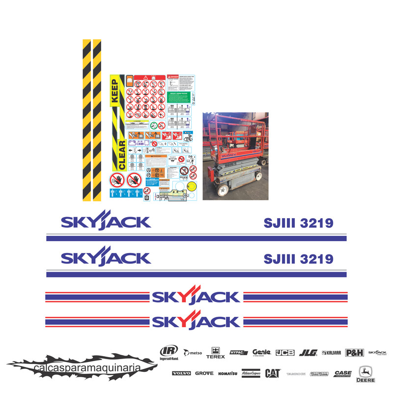 JUEGO DE CALCAS DE RESTAURACION PARA SKYJACK SJIII3219