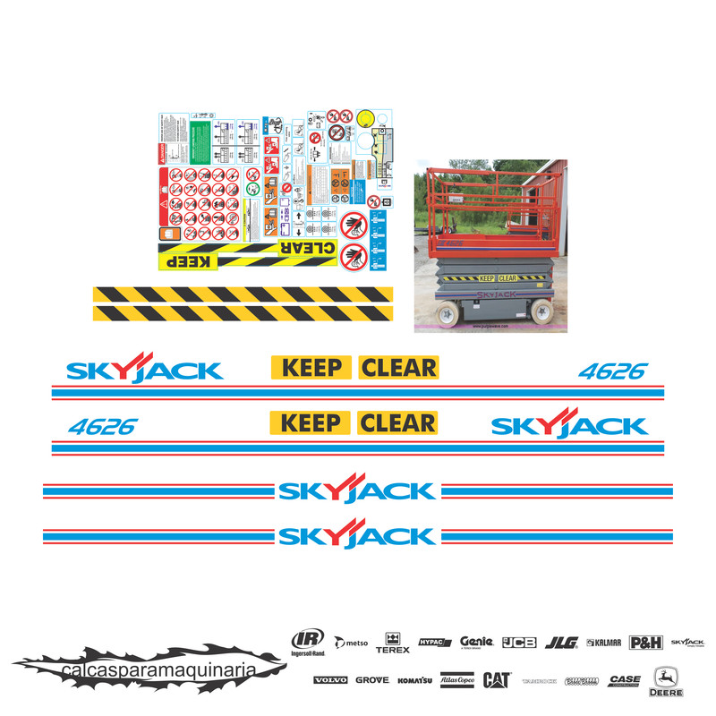 JUEGO DE CALCAS DE RESTAURACION PARA SKYJACK SJIII4626