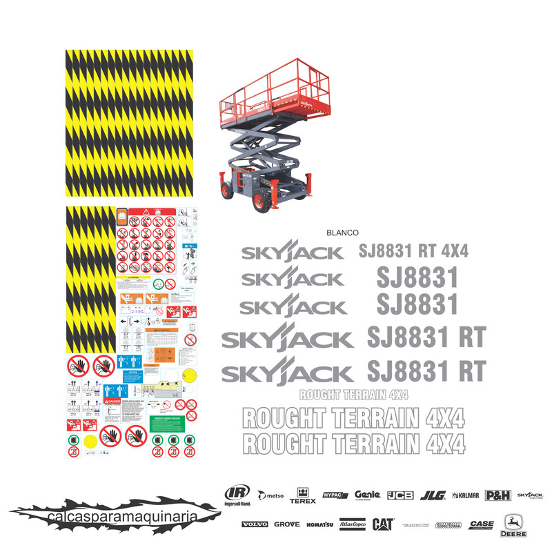 JUEGO DE CALCAS DE RESTAURACION PARA SKYJACK SJ8831RT