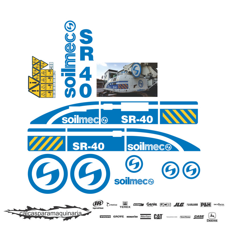 JUEGO DE CALCAS DE RESTAURACION PARA SOILMEC SR40