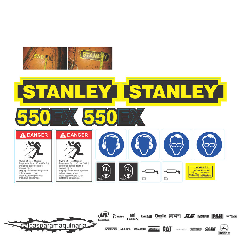 JUEGO DE CALCAS DE RESTAURACION PARA STANLEY 550EX   