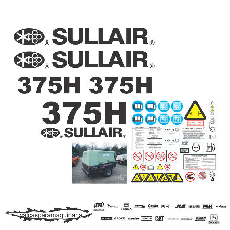 JUEGO DE CALCAS DE RESTAURACION PARA SULLAIR 375H
