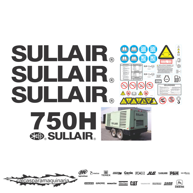 JUEGO DE CALCAS DE RESTAURACION PARA SULLAIR 750H