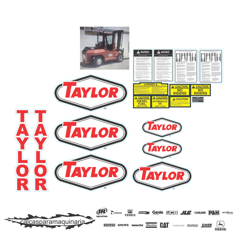 JUEGO DE CALCAS DE RESTAURACION PARA TAYLOR TS115S