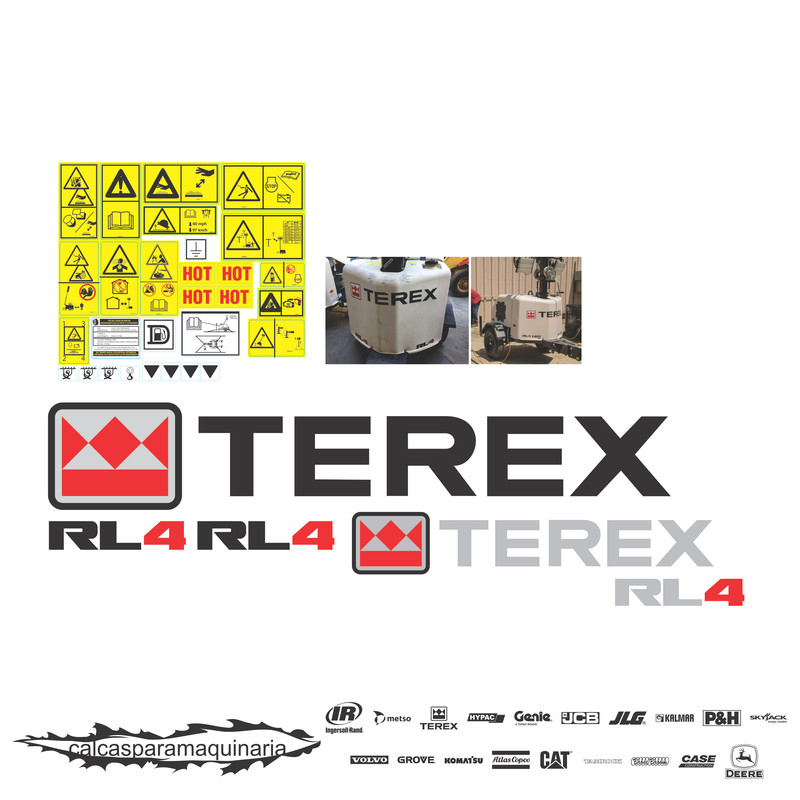JUEGO DE CALCAS DE RESTAURACION PARA TEREX RL4 NVO