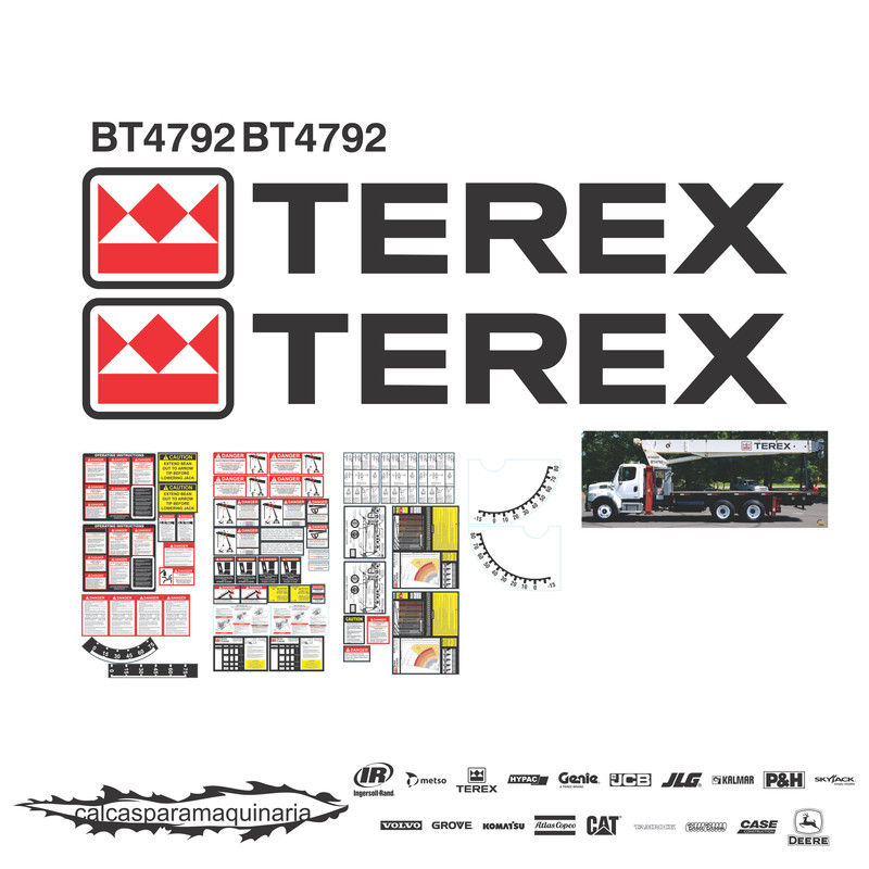 JUEGO DE CALCAS DE RESTAURACION PARA TEREX RM4792