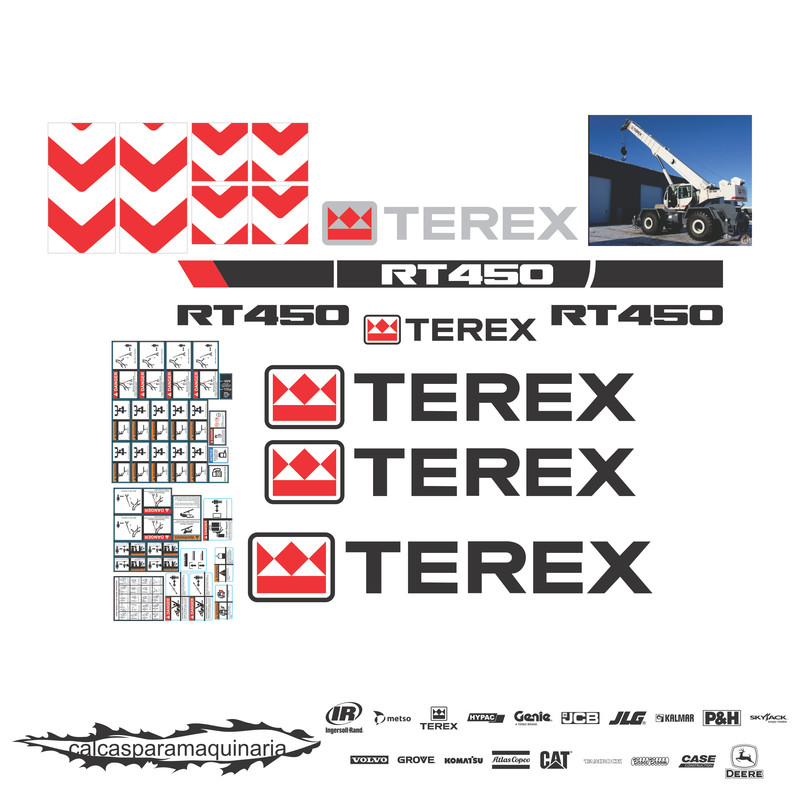 JUEGO DE CALCAS DE RESTAURACION PARA TEREX LRT450