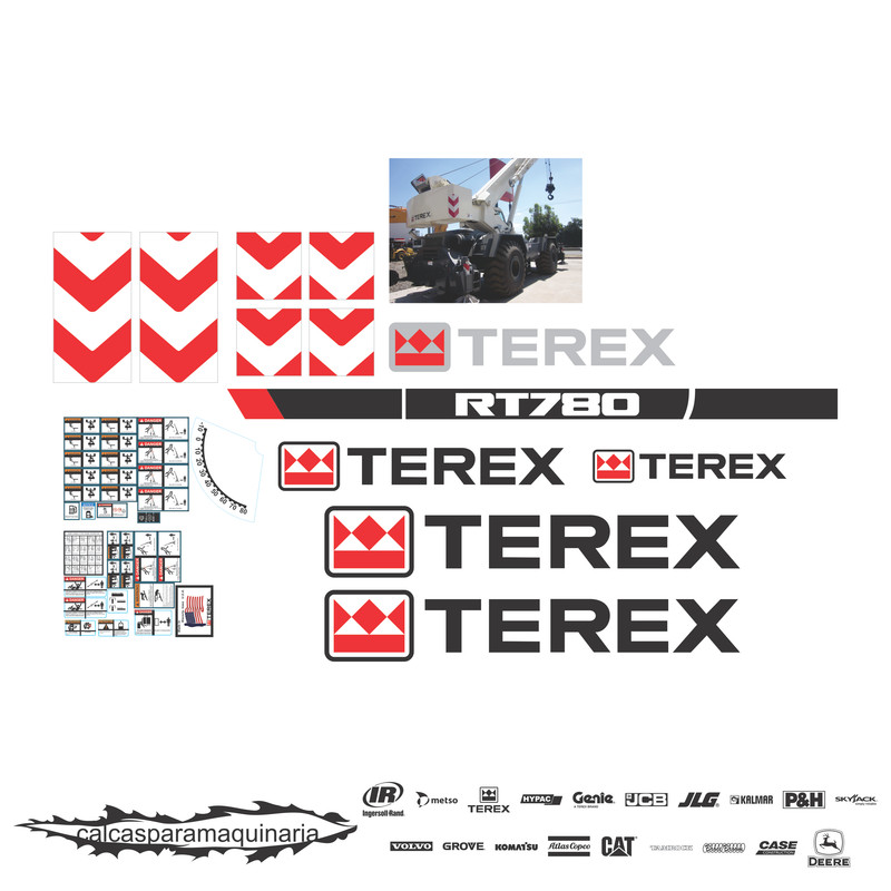 JUEGO DE CALCAS DE RESTAURACION PARA TEREX RT780