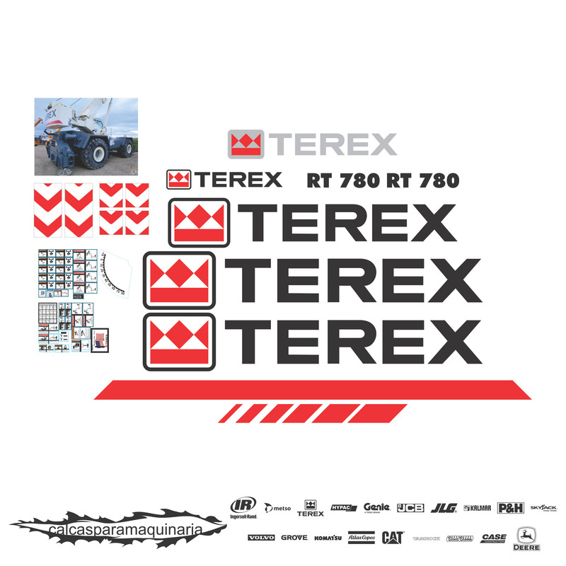 JUEGO DE CALCAS DE RESTAURACION PARA TEREX RT780(2)