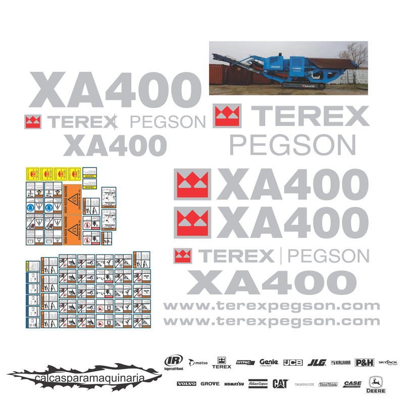 JUEGO DE CALCAS DE RESTAURACION PARA TEREX XA400 