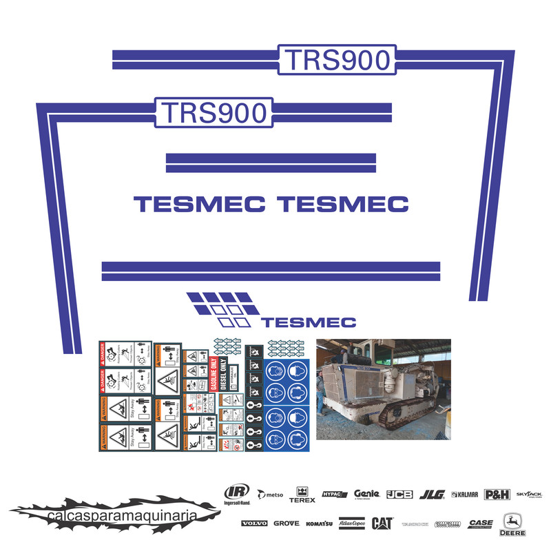 JUEGO DE CALCAS DE RESTAURACION PARA TESMEC TRS900