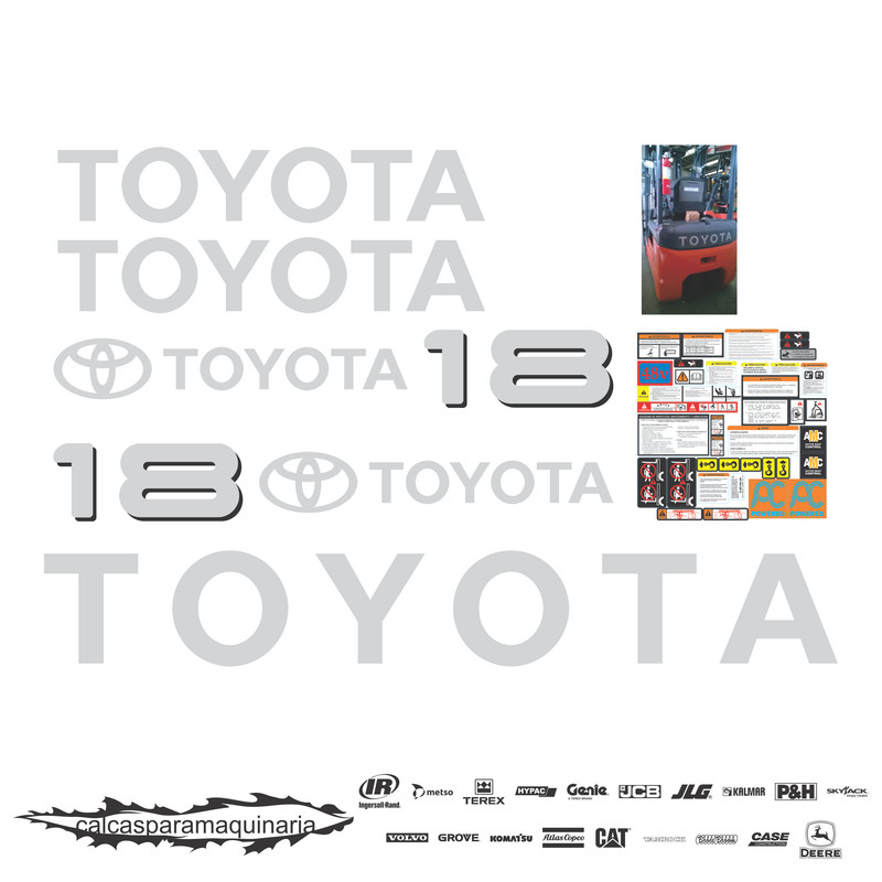 JUEGO DE CALCAS DE RESTAURACION PARA TOYOTA 18