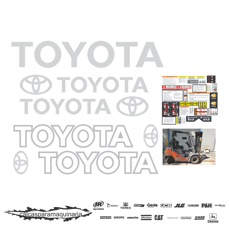 JUEGO DE CALCAS DE RESTAURACION PARA TOYOTA 8FGU25