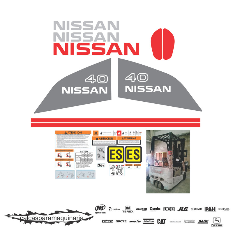 JUEGO DE CALCAS DE RESTAURACION PARA NISSAN 40
