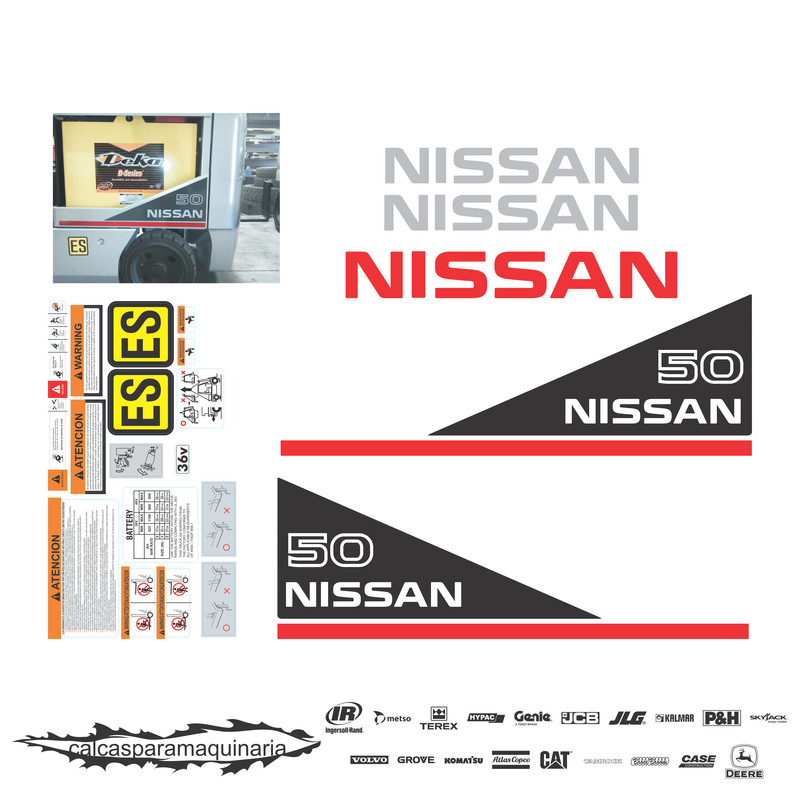 JUEGO DE CALCAS DE RESTAURACION PARA NISSAN 50