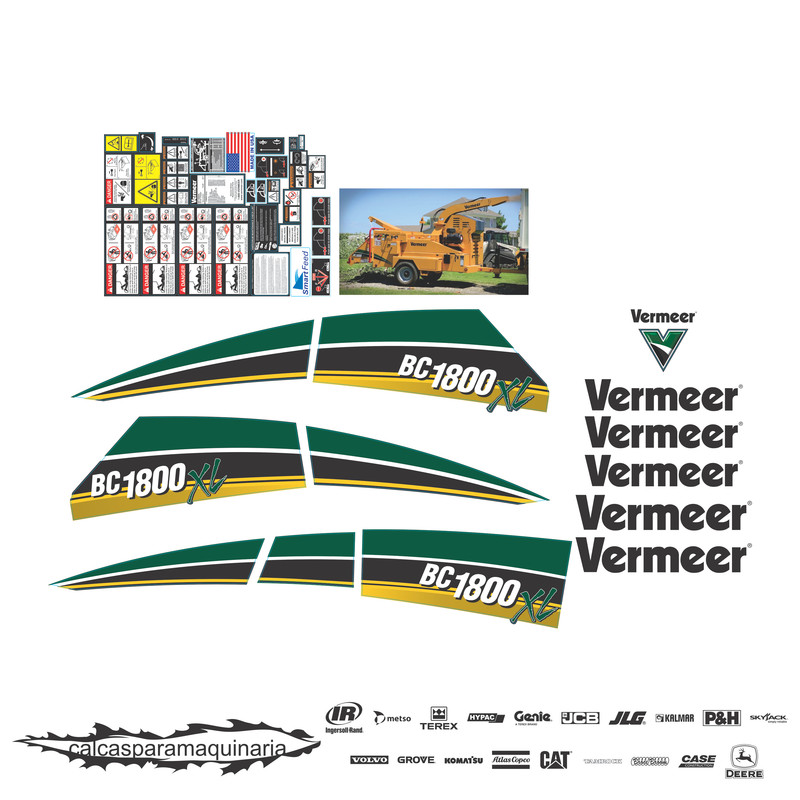 JUEGO DE CALCAS DE RESTAURACION PARA VERMEER BC1800XL 
