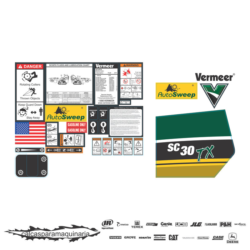 JUEGO DE CALCAS DE RESTAURACION PARA VERMEER SC30TX 