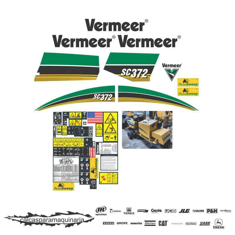 JUEGO DE CALCAS DE RESTAURACION PARA VERMEER SC372 