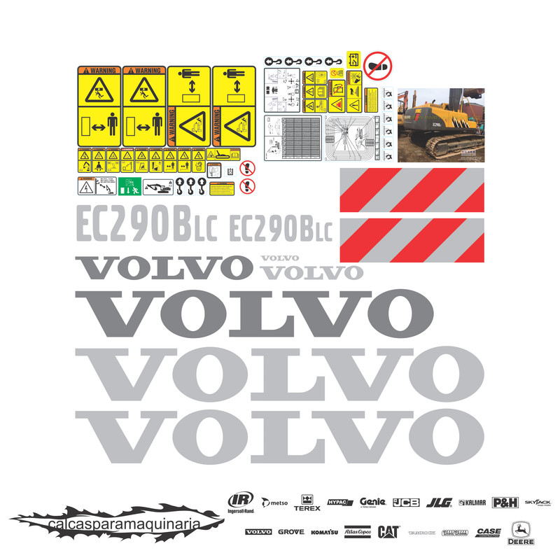 JUEGO DE CALCAS DE RESTAURACION PARA VOLVO EC290BLC