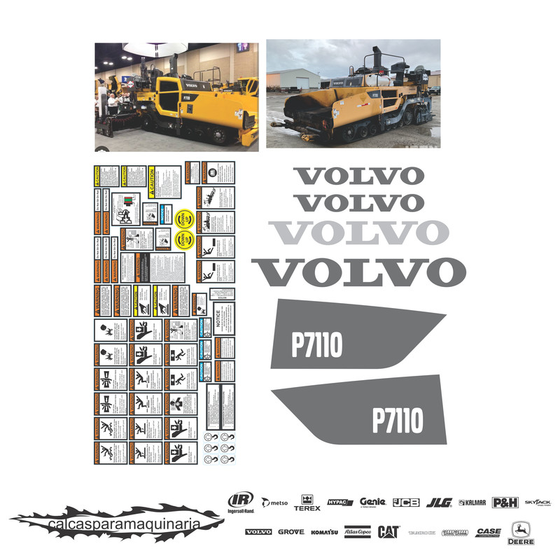JUEGO DE CALCAS DE RESTAURACION PARA VOLVO P7110