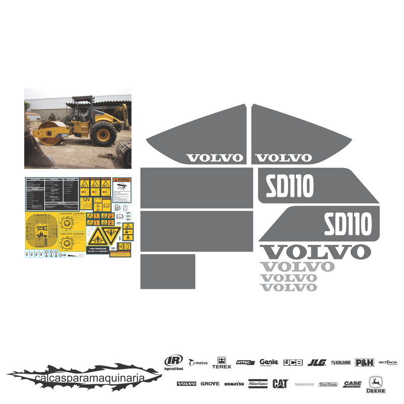 JUEGO DE CALCAS DE RESTAURACION PARA VOLVO SD110