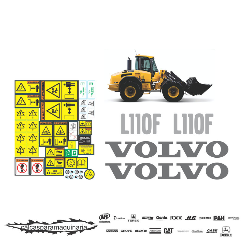 JUEGO DE CALCAS DE RESTAURACION PARA VOLVO L110F