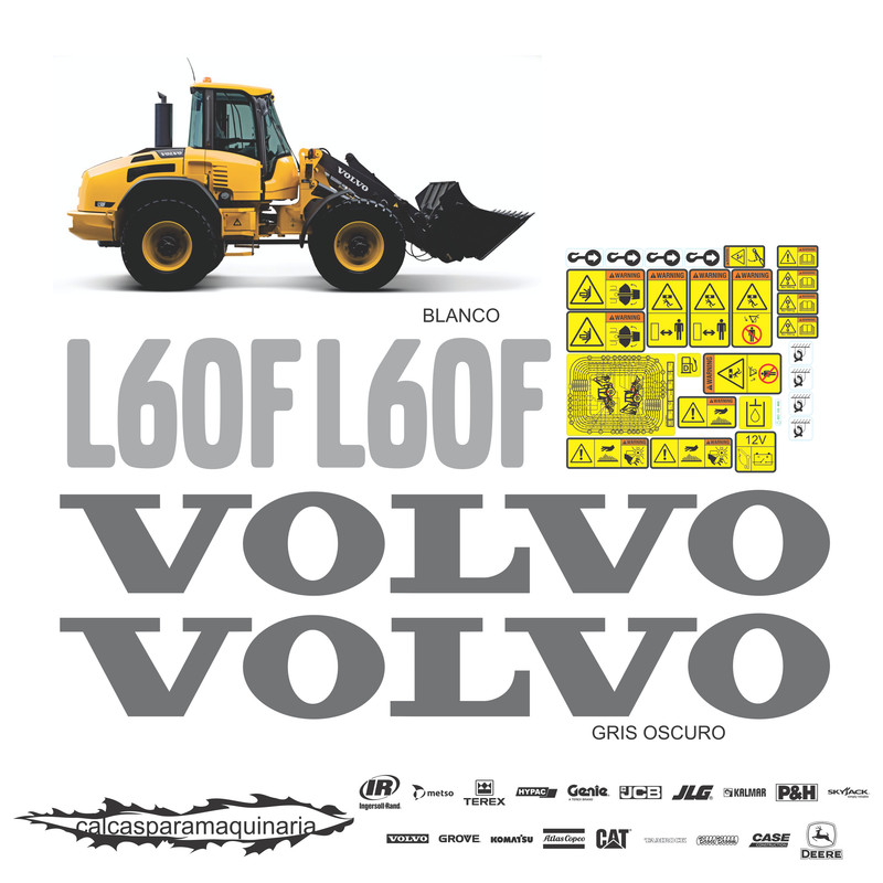 JUEGO DE CALCAS DE RESTAURACION PARA VOLVO L60F