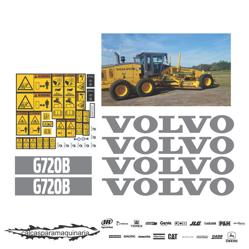 JUEGO DE CALCAS DE RESTAURACION PARA VOLVO G720B