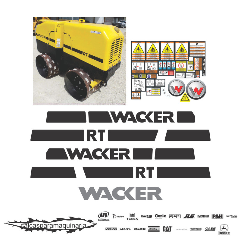 JUEGO DE CALCAS DE RESTAURACION PARA WACKER RT VJO