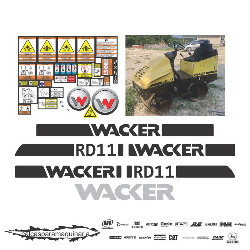 JUEGO DE CALCAS DE RESTAURACION PARA WACKER RD11 VJO