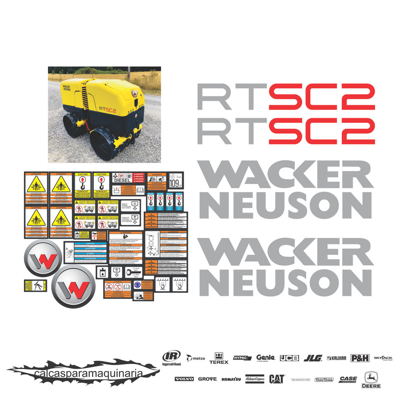 JUEGO DE CALCAS DE RESTAURACION PARA WACKER RTSC2 NVO