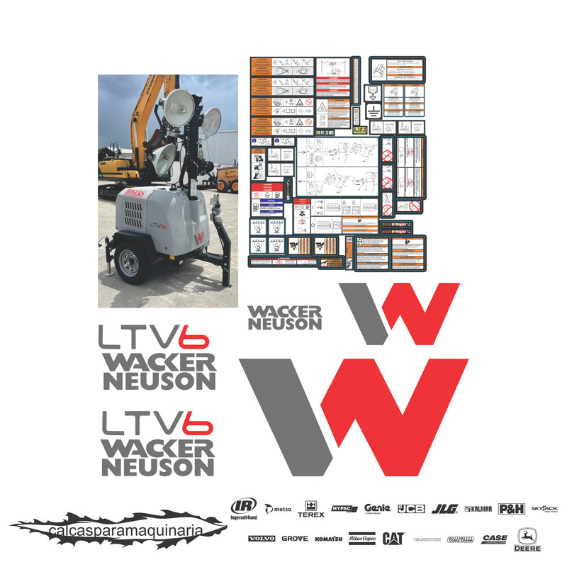 JUEGO DE CALCAS DE RESTAURACION PARA WACKER LTV6