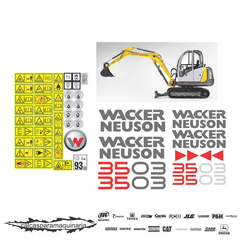JUEGO DE CALCAS DE RESTAURACION PARA WACKER 3503RD