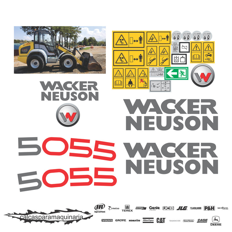 JUEGO DE CALCAS DE RESTAURACION PARA WACKER 5055