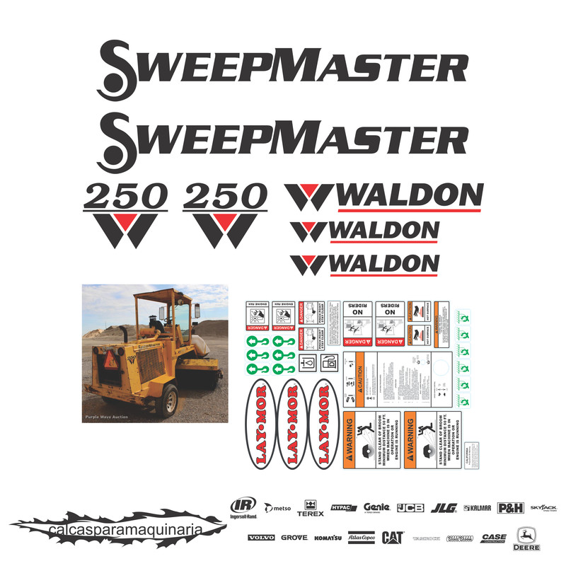 JUEGO DE CALCAS DE RESTAURACION PARA WALDON 250