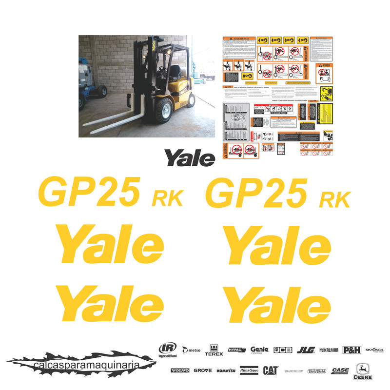 JUEGO DE CALCAS DE RESTAURACION PARA YALE GP25RK