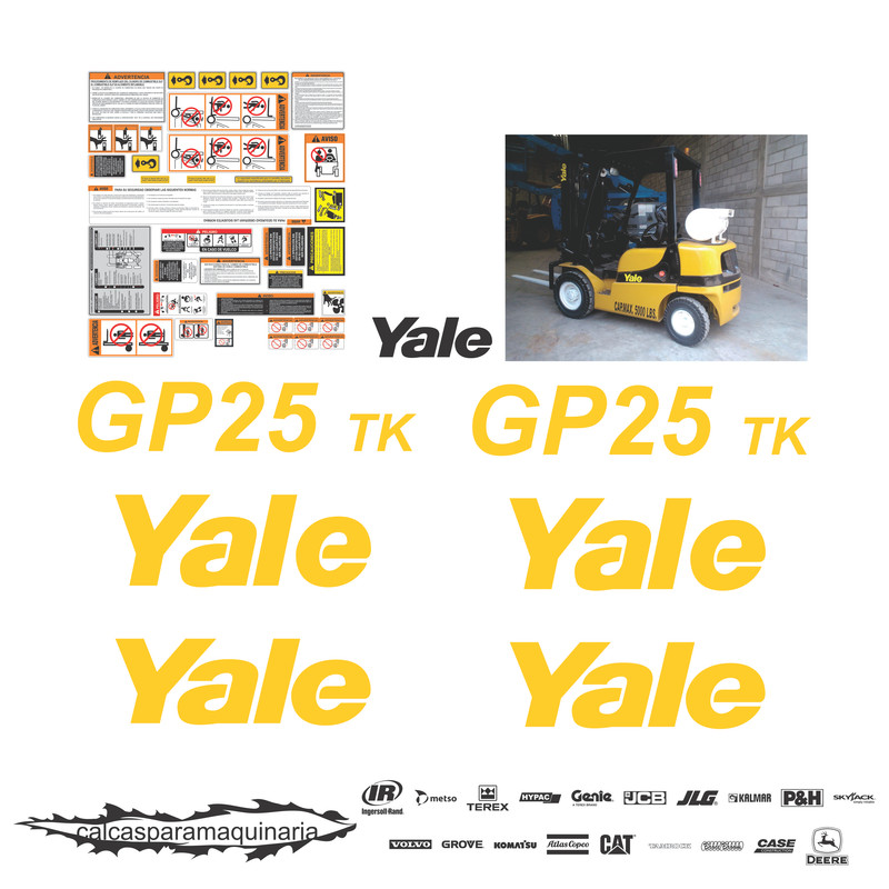 JUEGO DE CALCAS DE RESTAURACION PARA YALE GP25TK