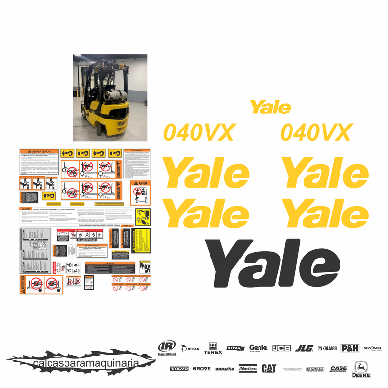 JUEGO DE CALCAS DE RESTAURACION PARA YALE GLP040VX