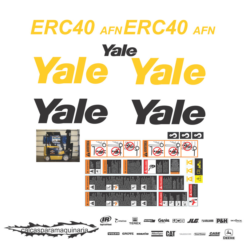 JUEGO DE CALCAS DE RESTAURACION PARA YALE ERC040AFN