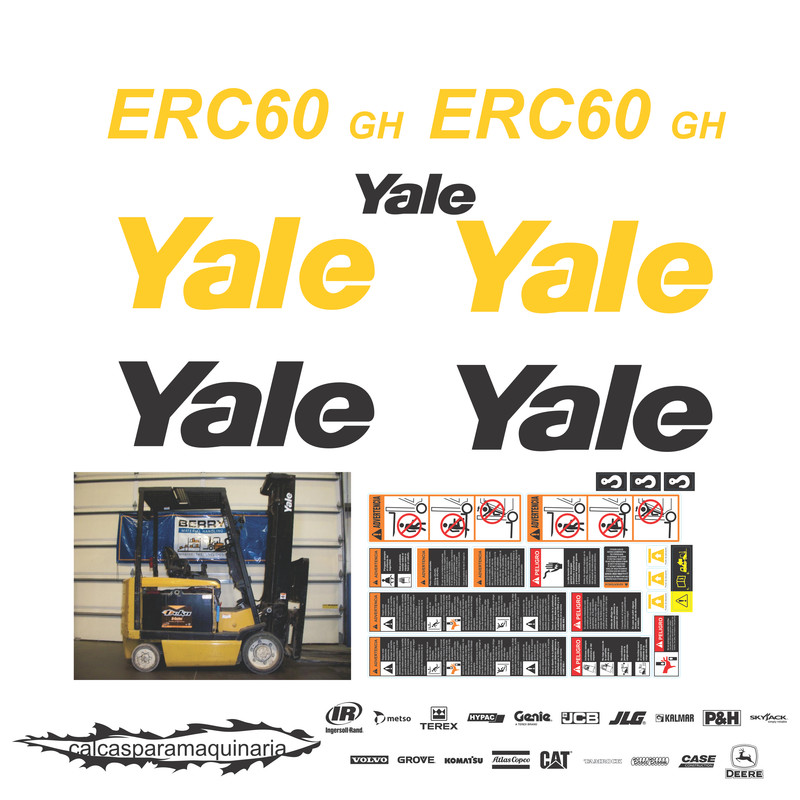 JUEGO DE CALCAS DE RESTAURACION PARA YALE ERC060GH