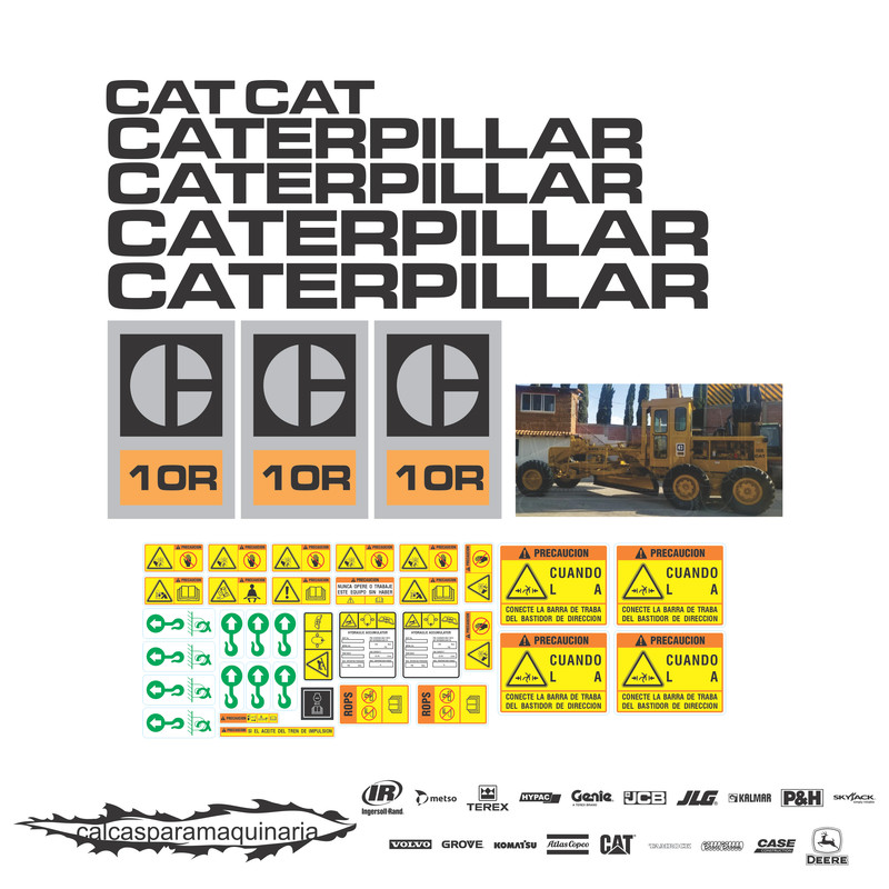 JUEGO DE CALCAS DE RESTAURACION PARA CAT 10R ANTI